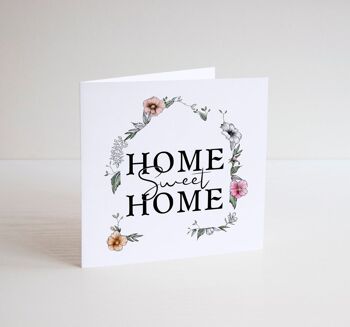 Carte Home Sweet Home - Nouvelle carte de maison - Cadeaux de déménagement - Bienvenue à la maison - Nouvelle maison - Cadeaux de déménagement - Intérieur vierge - Nouvelle carte de maison - Partie colorée 4