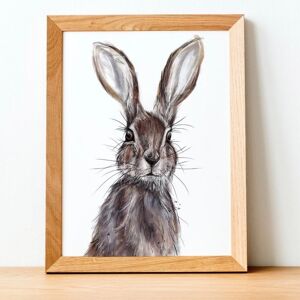 Impression de lapin - impression de Pâques - lapin - lièvre - art animalier - peinture - impression animale - illustration scientifique - A4