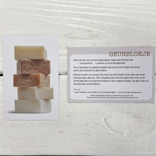 Product Information Cards Fragrance Cubes Dutch