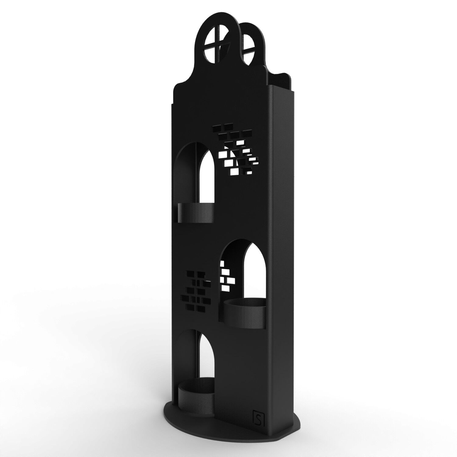 Portacandele Canal House Medium Black