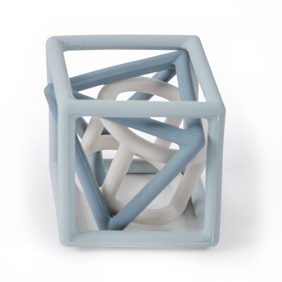 Giocattolo in silicone a tre forme - blu/bianco