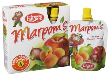 Marpom's Pack 4 pomme-Abricot gourdes 85g