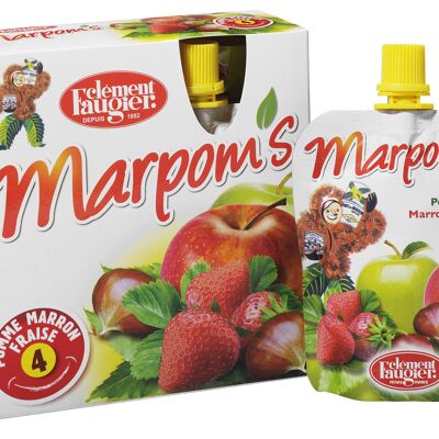 Marpom's Pack 4 Apfel-Erdbeer-Beutel 85g