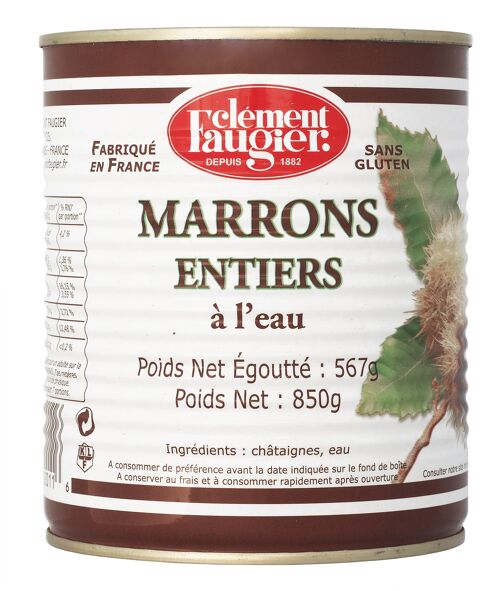 Marrons entiers à l'eau Boîte 4/4 567g