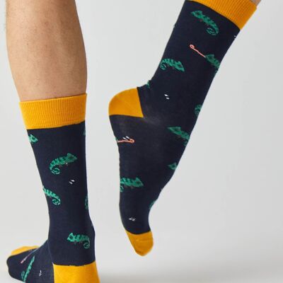 BeChameleon Navy – Socken aus 100 % Bio-Baumwolle