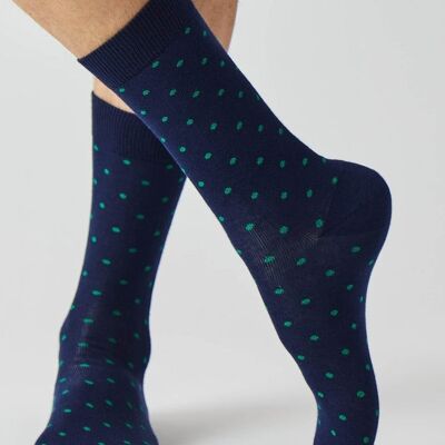BeDots Navy – Socken aus 100 % Bio-Baumwolle