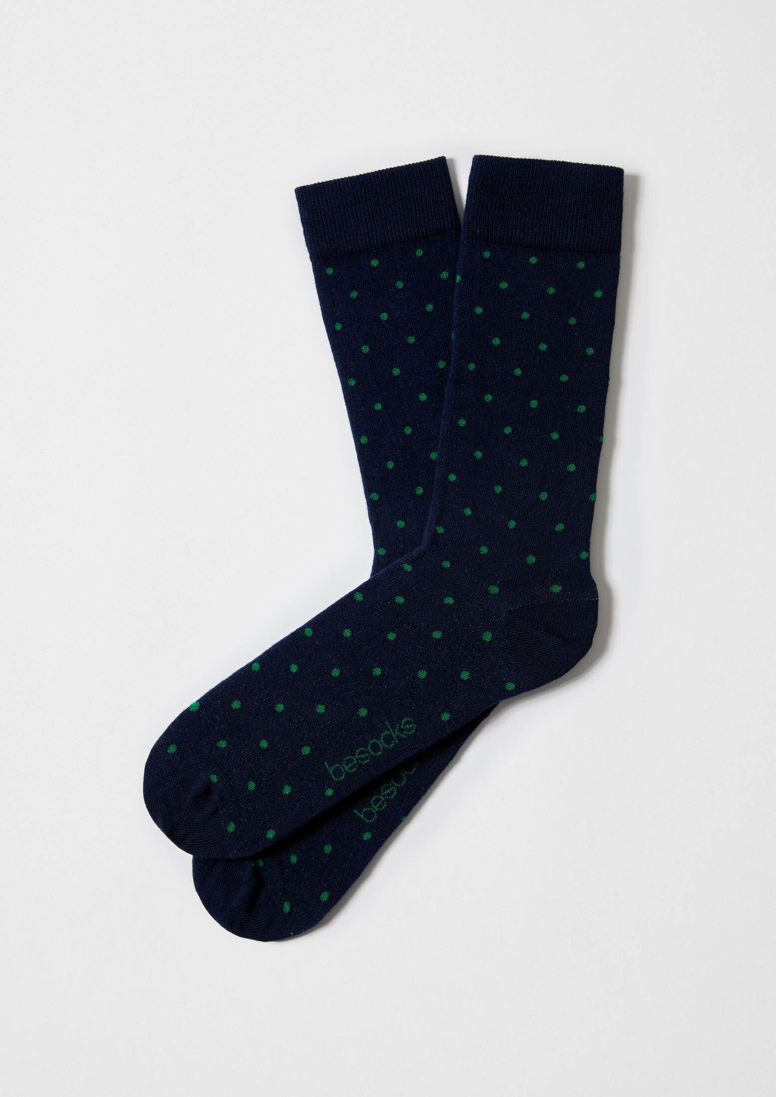 BeDots Navy - Calzini in cotone organico al 100%.