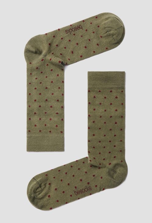 BeDots Military Green - 100% Organic Cotton Socks