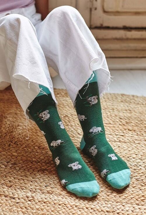 BeKoala Green - 100% Organic Cotton Socks