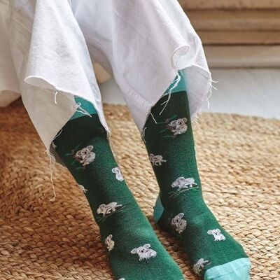 BeKoala Green - 100% Organic Cotton Socks