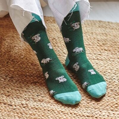 BeKoala Green - 100% Organic Cotton Socks
