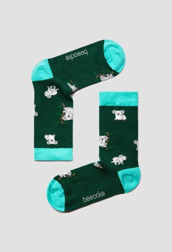 BeKoala Kids Vert - Chaussettes 100% Coton Bio 3