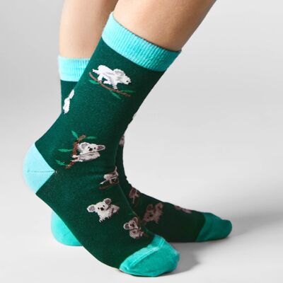 BeKoala Kids Green - 100% Organic Cotton Socks