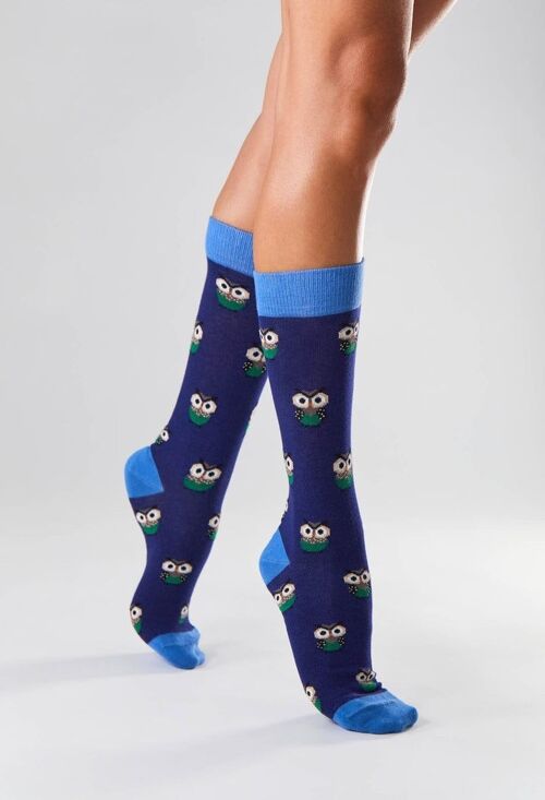 BeOwl Blue - 100% Organic Cotton Socks