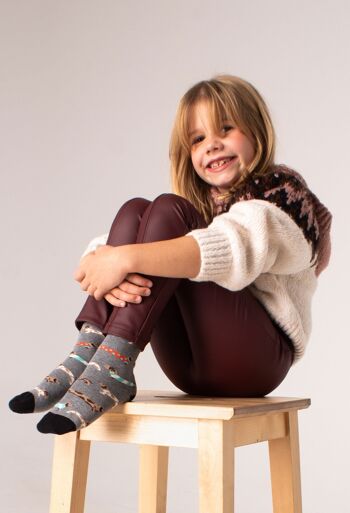 BePets Kids Gris - Chaussettes 100% coton biologique 3