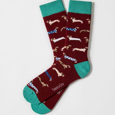 BePets Bordeaux - Calzini in cotone biologico al 100%.