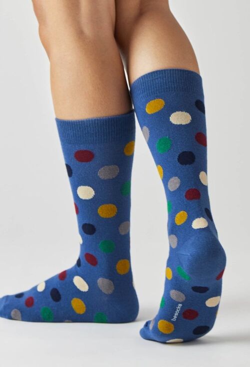 BePolkadots Blue - 100% Organic Cotton Socks