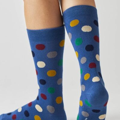 BePolkadots Blue - 100% Organic Cotton Socks