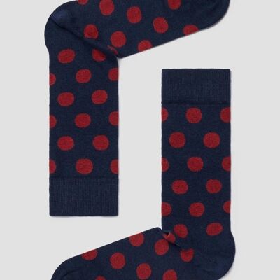 BePolkadots Navy – Socken aus 100 % Bio-Baumwolle