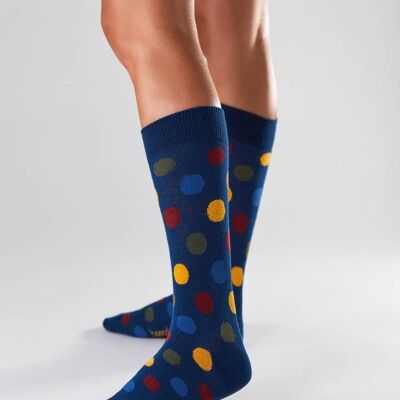 BePolkadots Navy Mehrfarbig – Socken aus 100 % Bio-Baumwolle