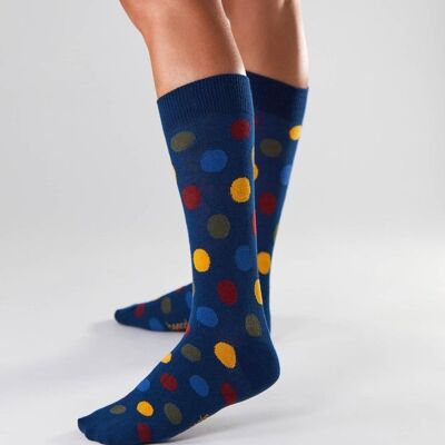 BePolkadots Navy Mehrfarbig – Socken aus 100 % Bio-Baumwolle