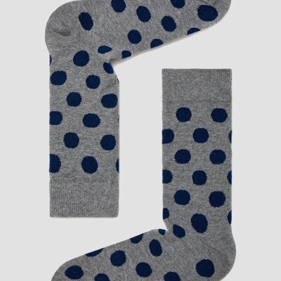 BePolkadots Grey – Socken aus 100 % Bio-Baumwolle