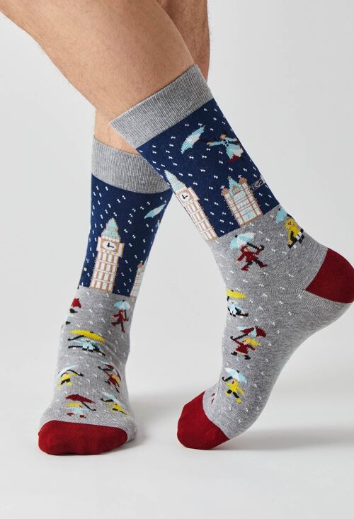 BePoppins  Blue - 100% Organic Cotton Socks