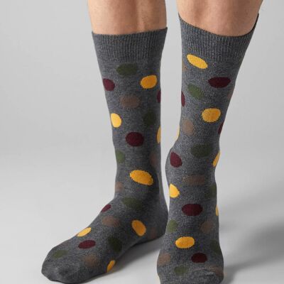 BePolkadots Dunkelgrau – Socken aus 100 % Bio-Baumwolle
