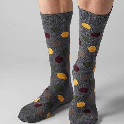 BePolkadots Dark Grey - 100% Organic Cotton Socks
