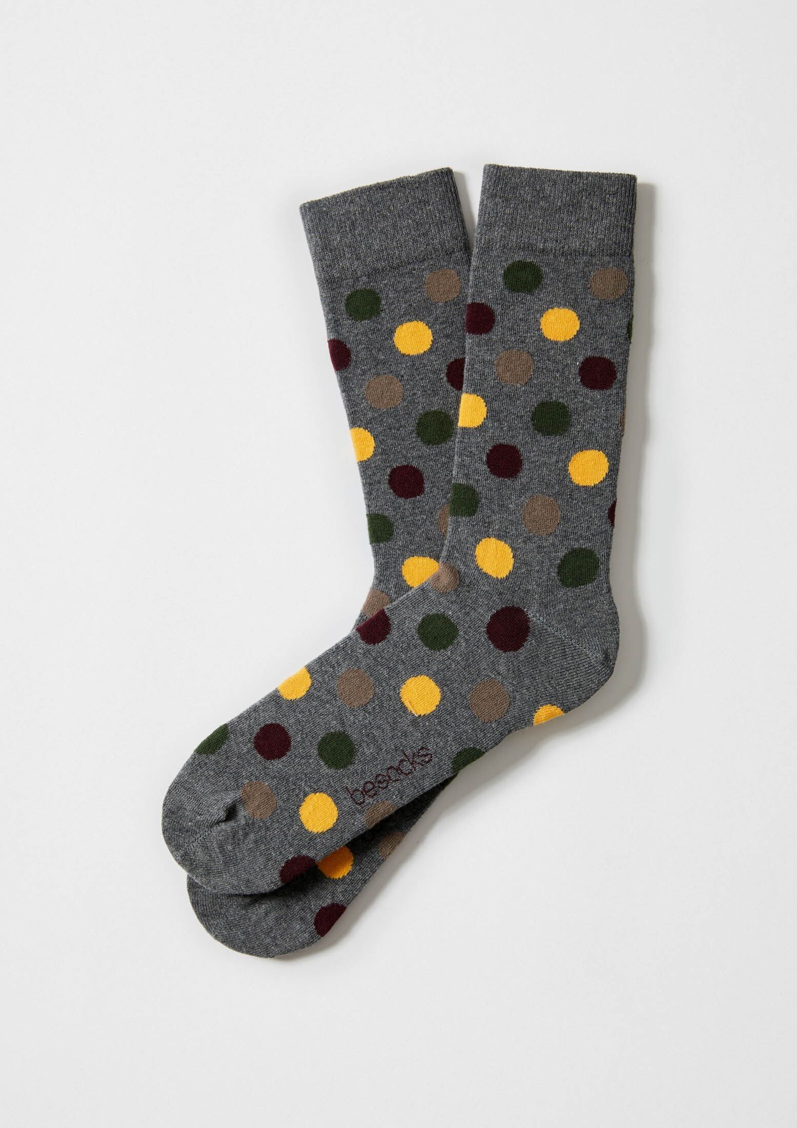 BePolkadots Grigio Scuro - Calzini 100% cotone biologico