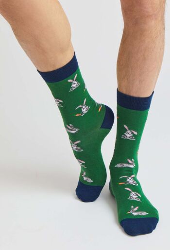 BeRabbit Vert - Chaussettes 100% Coton Biologique 2