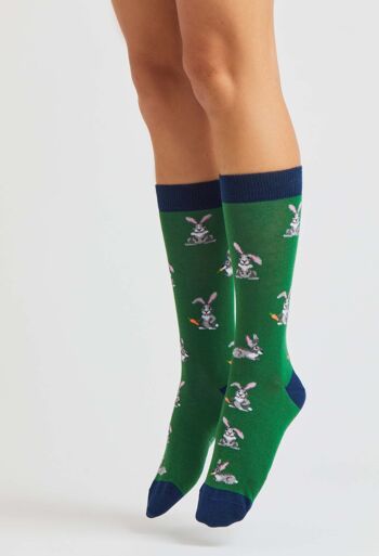 BeRabbit Vert - Chaussettes 100% Coton Biologique 4