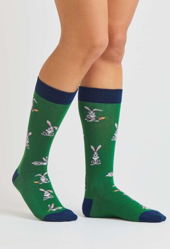 BeRabbit Vert - Chaussettes 100% Coton Biologique 5