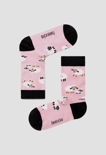 BeSheep Kids Rose - Chaussettes 100% coton biologique 2