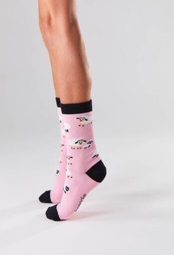 BeSheep Kids Rose - Chaussettes 100% coton biologique 1