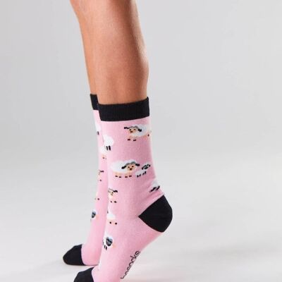 BeSheep Kids Pink - 100% Organic Cotton Socks