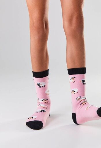 BeSheep Kids Rose - Chaussettes 100% coton biologique 3