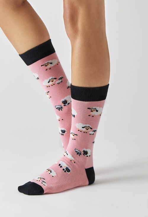 BeSheep Pink - 100% Organic Cotton Socks