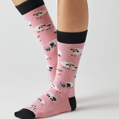 BeSheep Pink - 100% Organic Cotton Socks