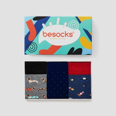 Lustiges Paket – Socken aus 100 % Bio-Baumwolle