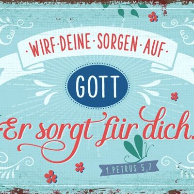 Postkarte - Wirf deine Sorgen