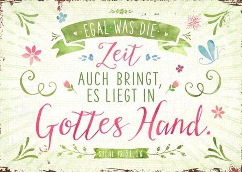 Postkarte - Gottes Hand