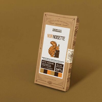 NOIR NOISETTE 58% - Chocolat BIO