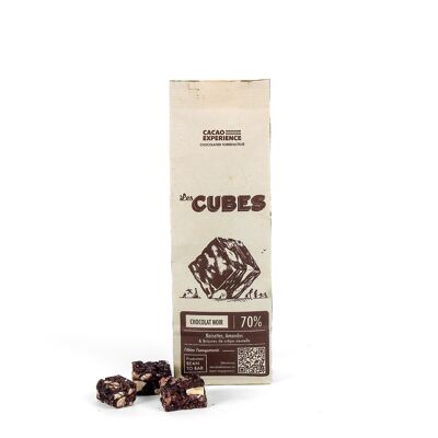 CUBOS, chocolate negro - chocolate ORGÁNICO