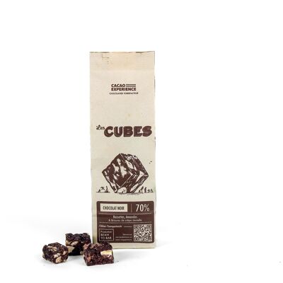 CUBOS, chocolate negro - chocolate ORGÁNICO
