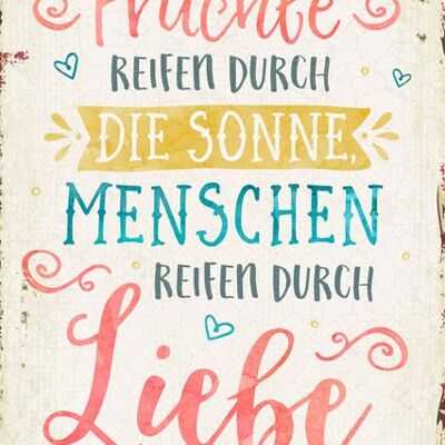 Postkarte - Menschen reifen durch Liebe