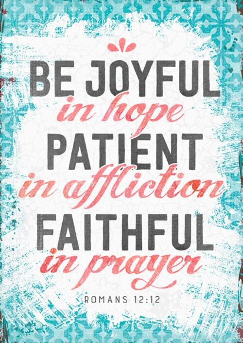 Postkarte - Be joyful in hope
