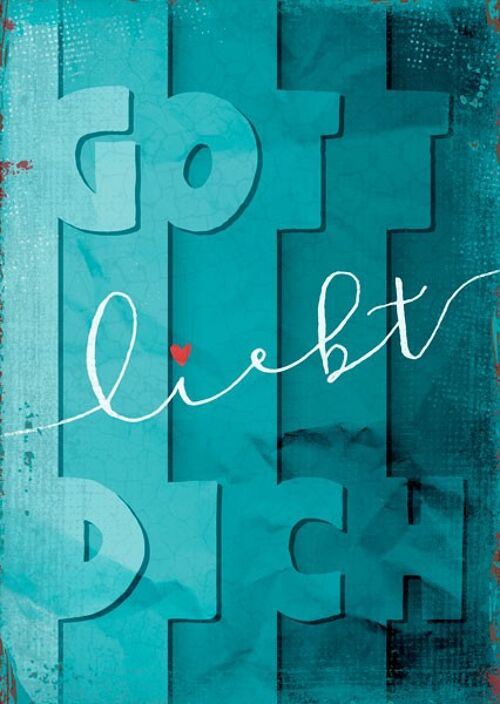 Postkarte - Gott liebt dich (Vintage)