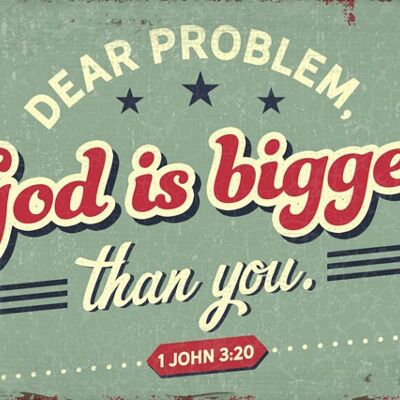 Postkarte - God is bigger