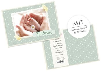 Carte Double - Pour Naissance (Pieds)